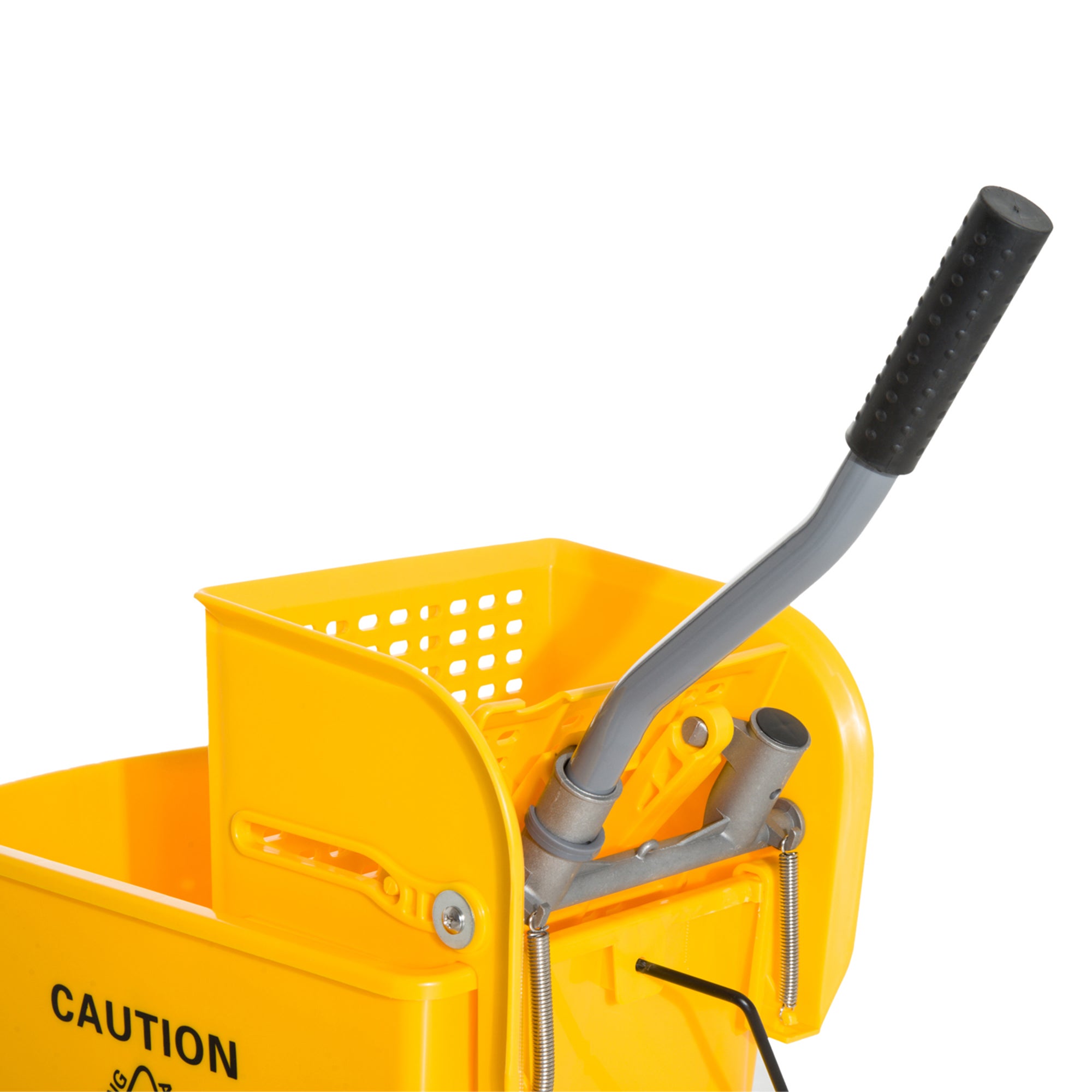 Cubo fregado profesional Homcom amarillo 60x27x70,5 cm - 5