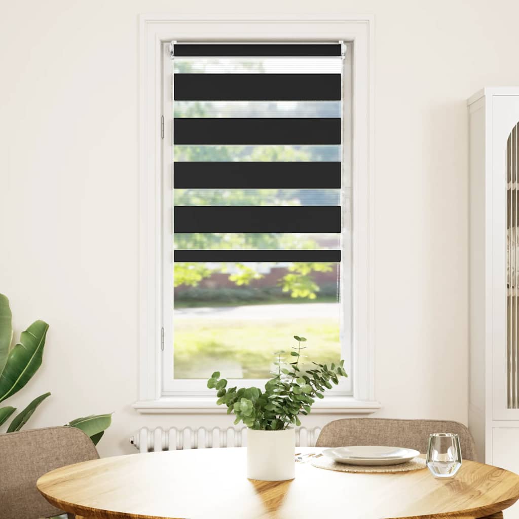 Roleta Zebra 80 x 150 cm Czarna