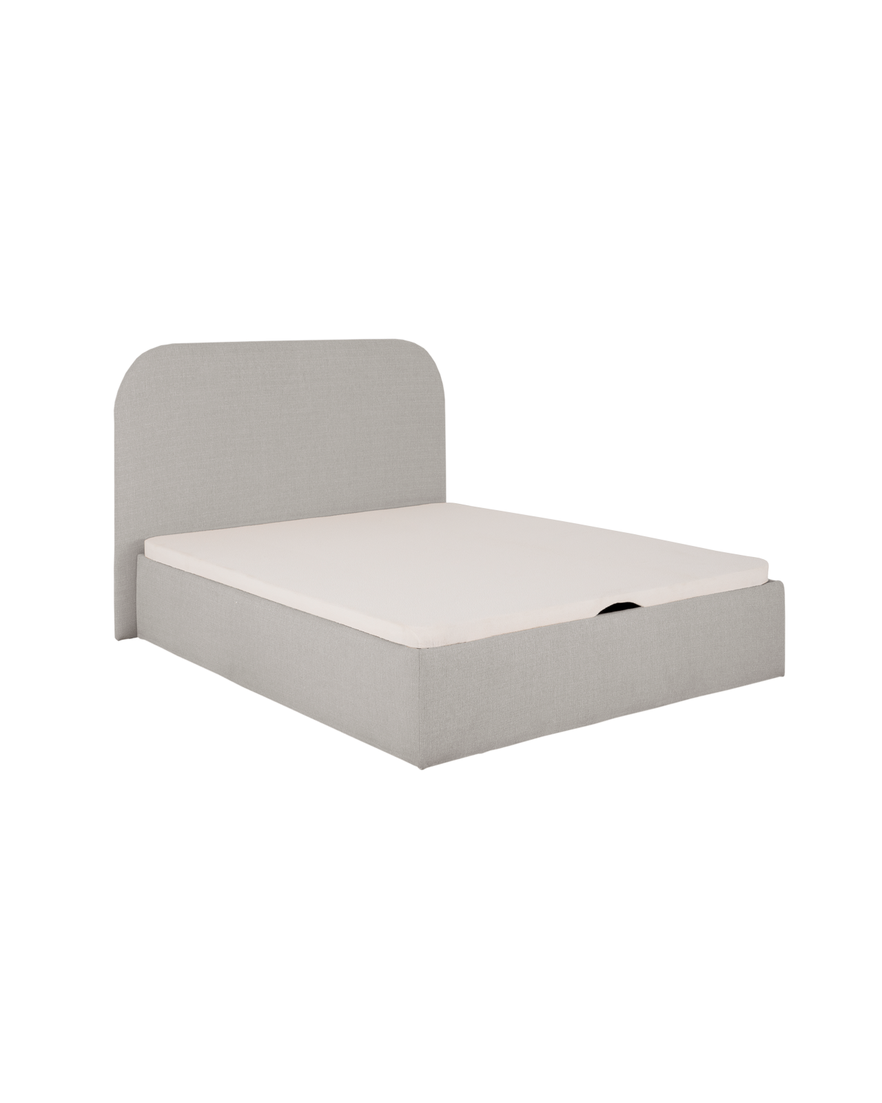 LAIA - Lit avec coffre gris clair pour matelas 200x200cm - DECOWOOD - 7