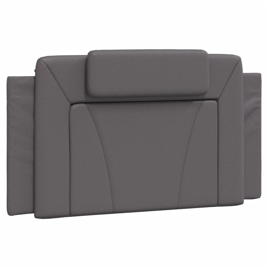 vidaXL Cabecero de cama acolchado cuero sintético gris 100 cm - 2