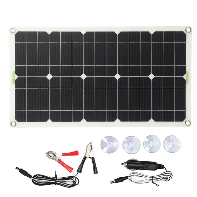 Panel solar de 100 W, kit de energía solar, kit de panel solar portátil monocristalino flexible