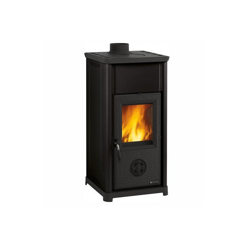 Estufa de leña – Acabado negro Tea 42×42 h83 cm ~7,0 kW – La Nordica