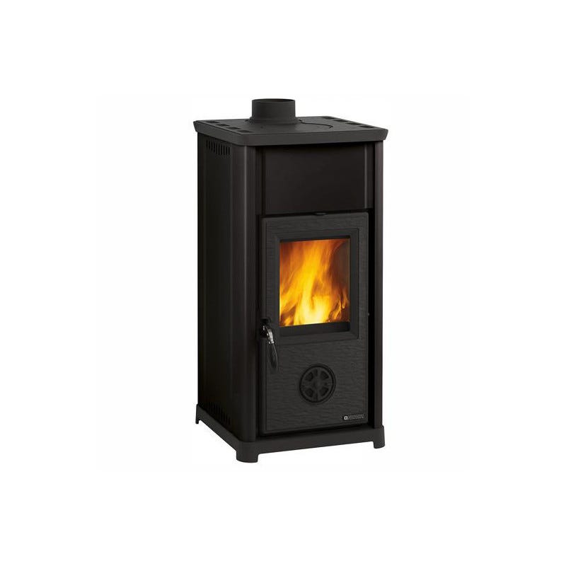 Estufa de leña – Acabado negro Tea 42×42 h83 cm ~7,0 kW – La Nordica