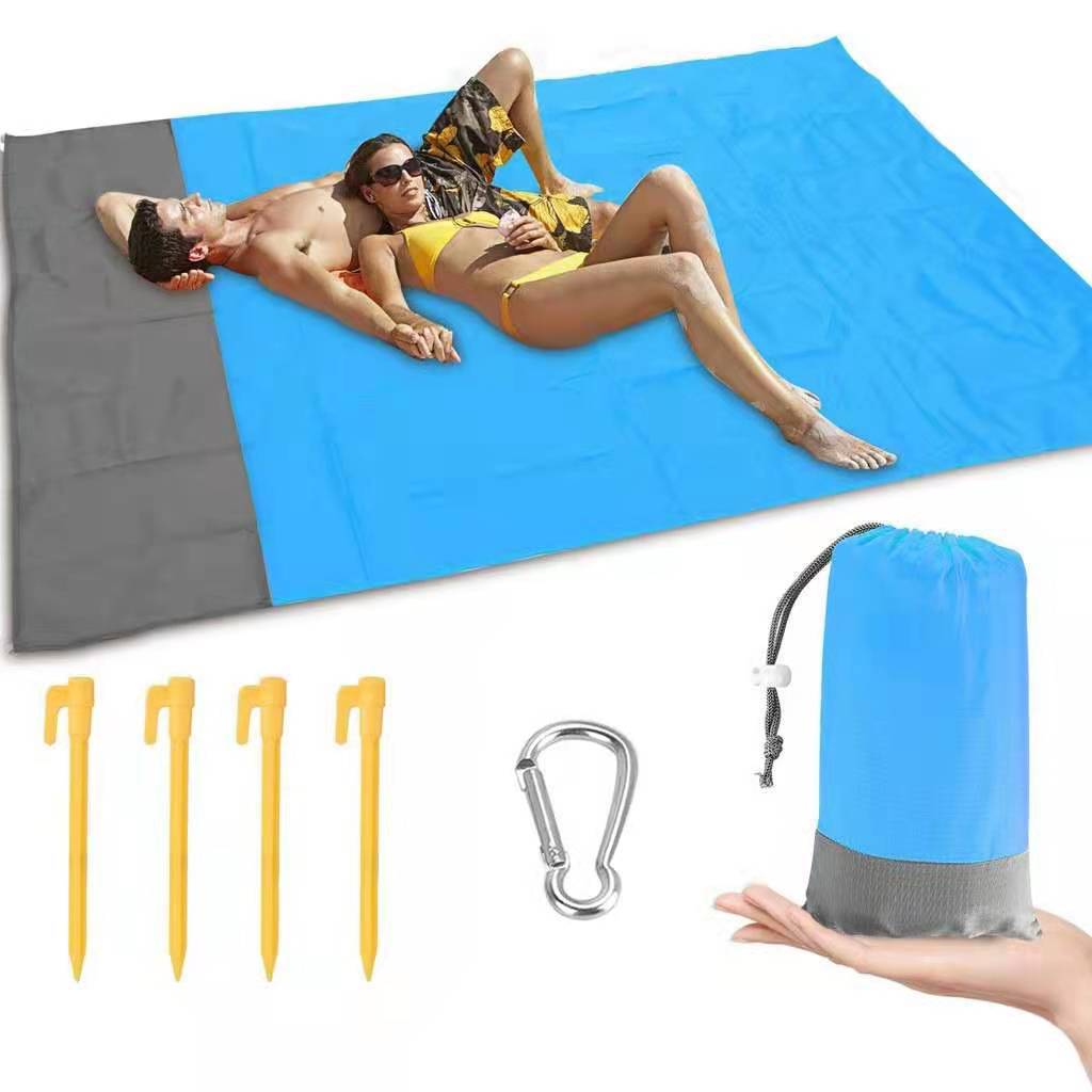 Couverture de Plage Anti Sable Tapis de Plage Imperméable 210 x 200 cm