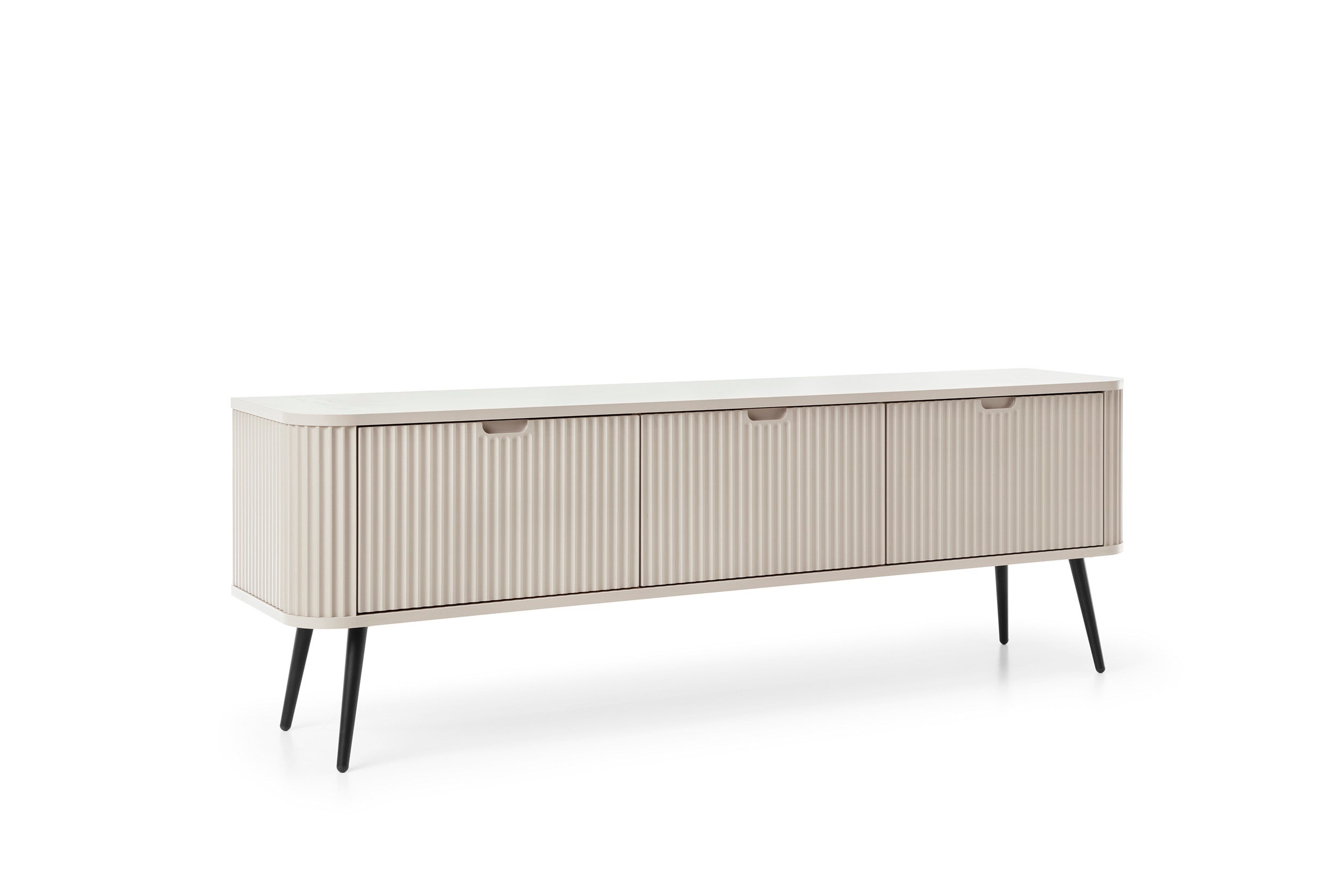 Szafka RTV: Kaszmir, czarne nogi, 168 x 57 x 39 cm