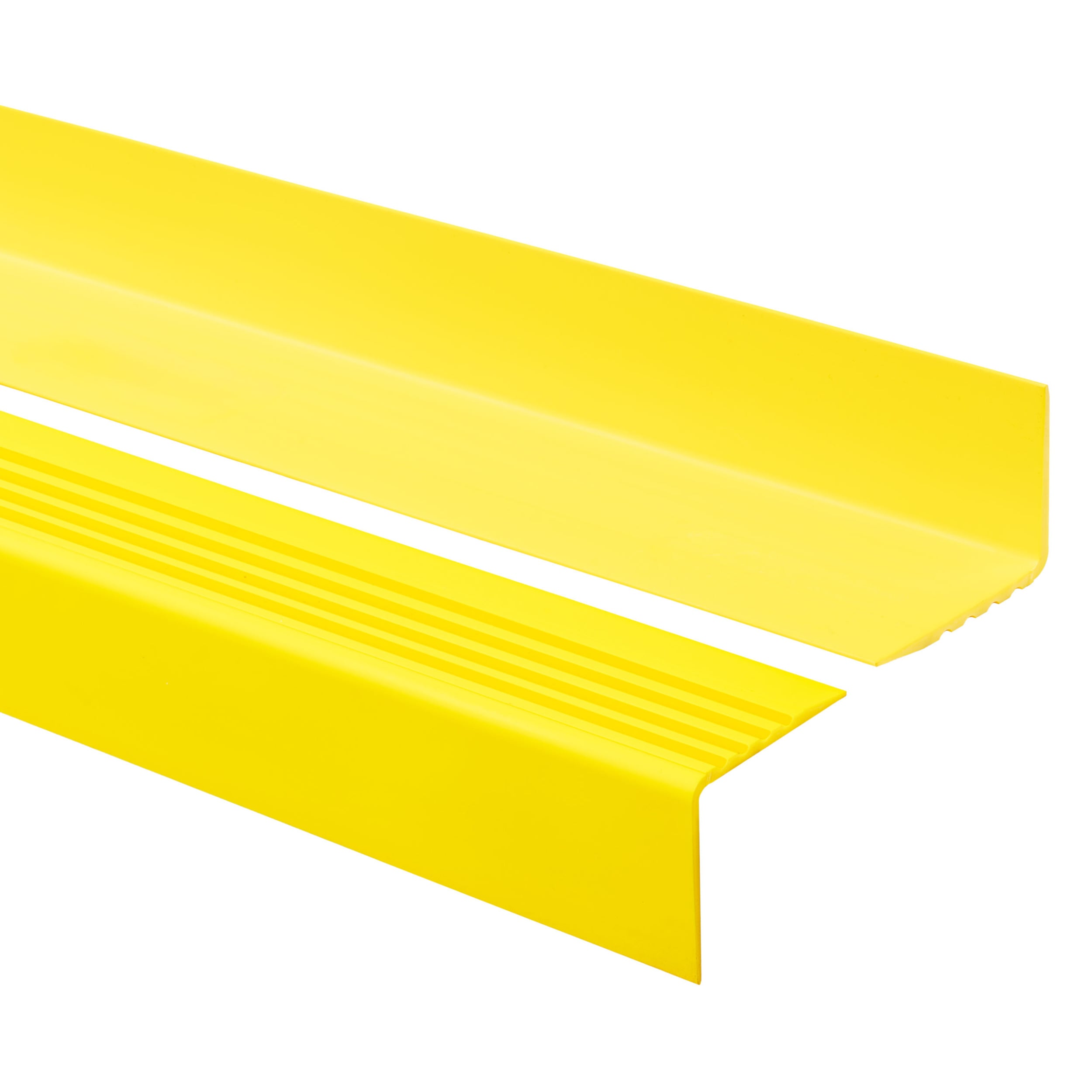 Profil schodowy 50x42 mm PVC na krawędzie stopni antypoślizgowy - 150 cm, żółty