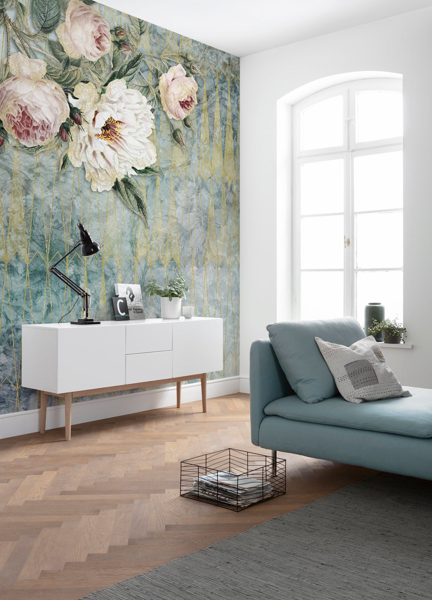 Fototapeta kwiaty wielokolorowym - 200 x 250 cm - SANDERS &amp; SANDERS