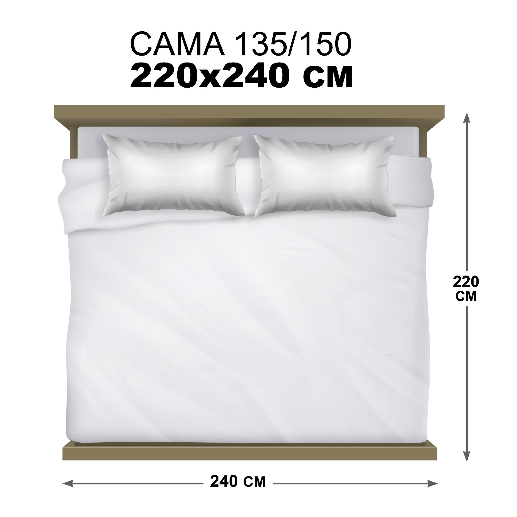 TIENDA EURASIA – Edredón Nórdico Reversible, 300g/m2, Taupe, Cama 135/150 220x240 cm - 4