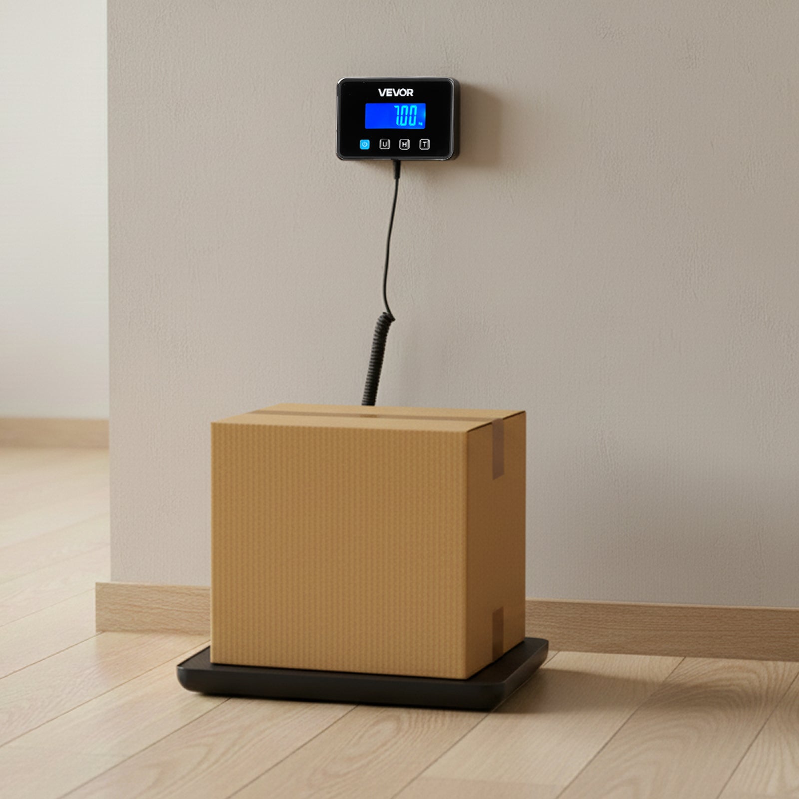 Balance Postale Numérique VEVOR 200 kg Pèse-colis Double Précision 0-20 kg (10 g) et 20-200 kg (100 g), avec Fonction de Maintien Tare, Écran LCD - 8