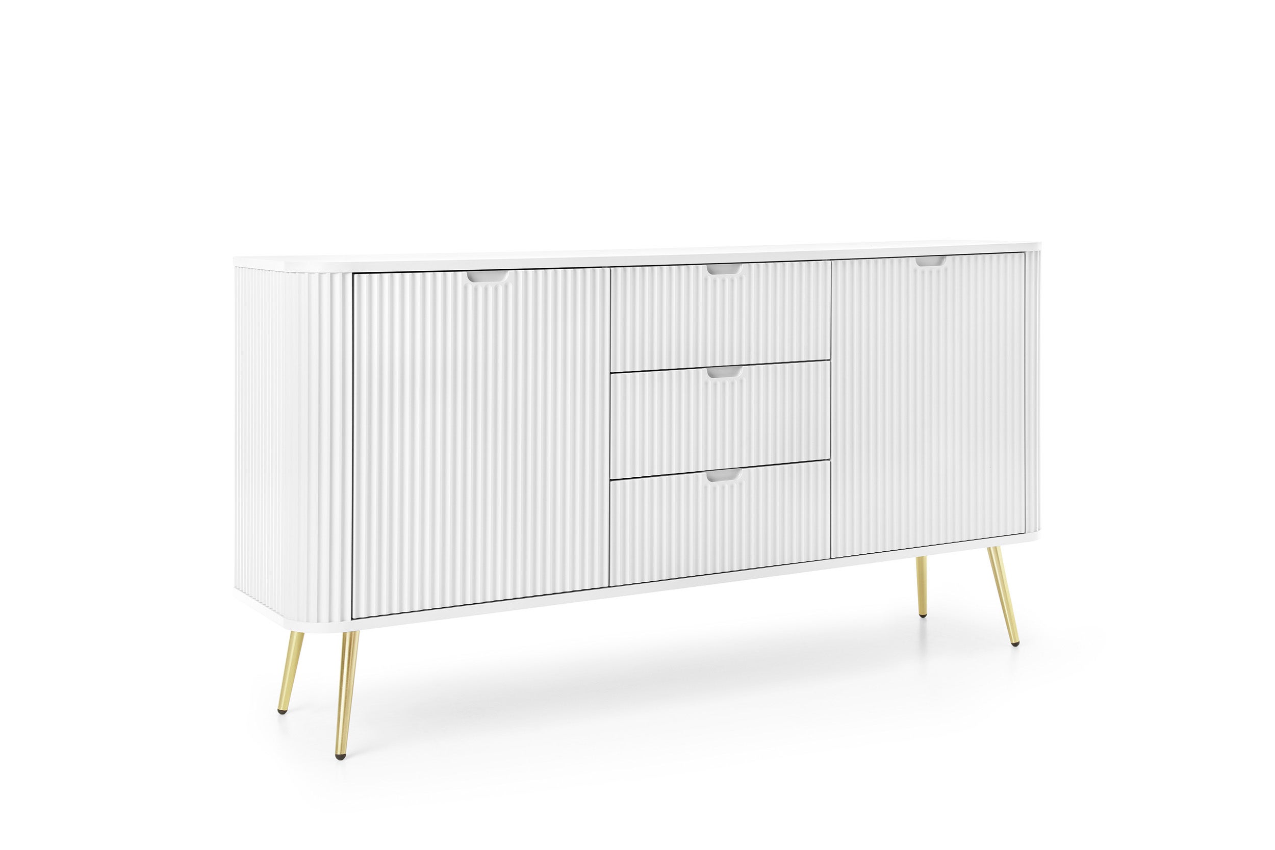 Komoda biała, nogi złote, 168 x 87 x 39 cm