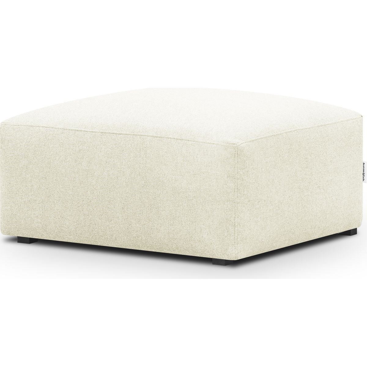 Pouf Repose-pieds Baroque – Feuille D’or Et Revêtement Noir – Neuf