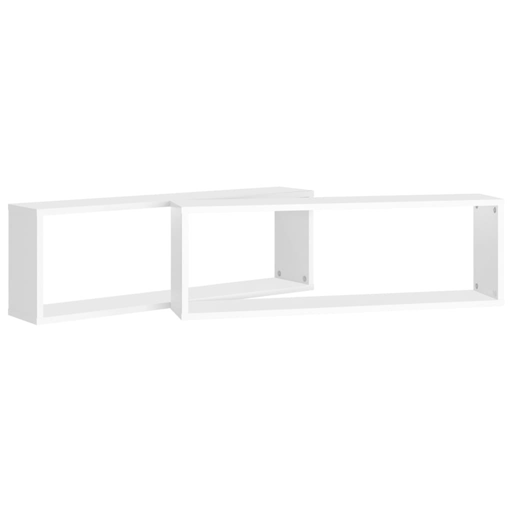 Étagères cube murales 2pcs Blanc 80x15x26,5cm bois d'ingénierie vidaXL - 5
