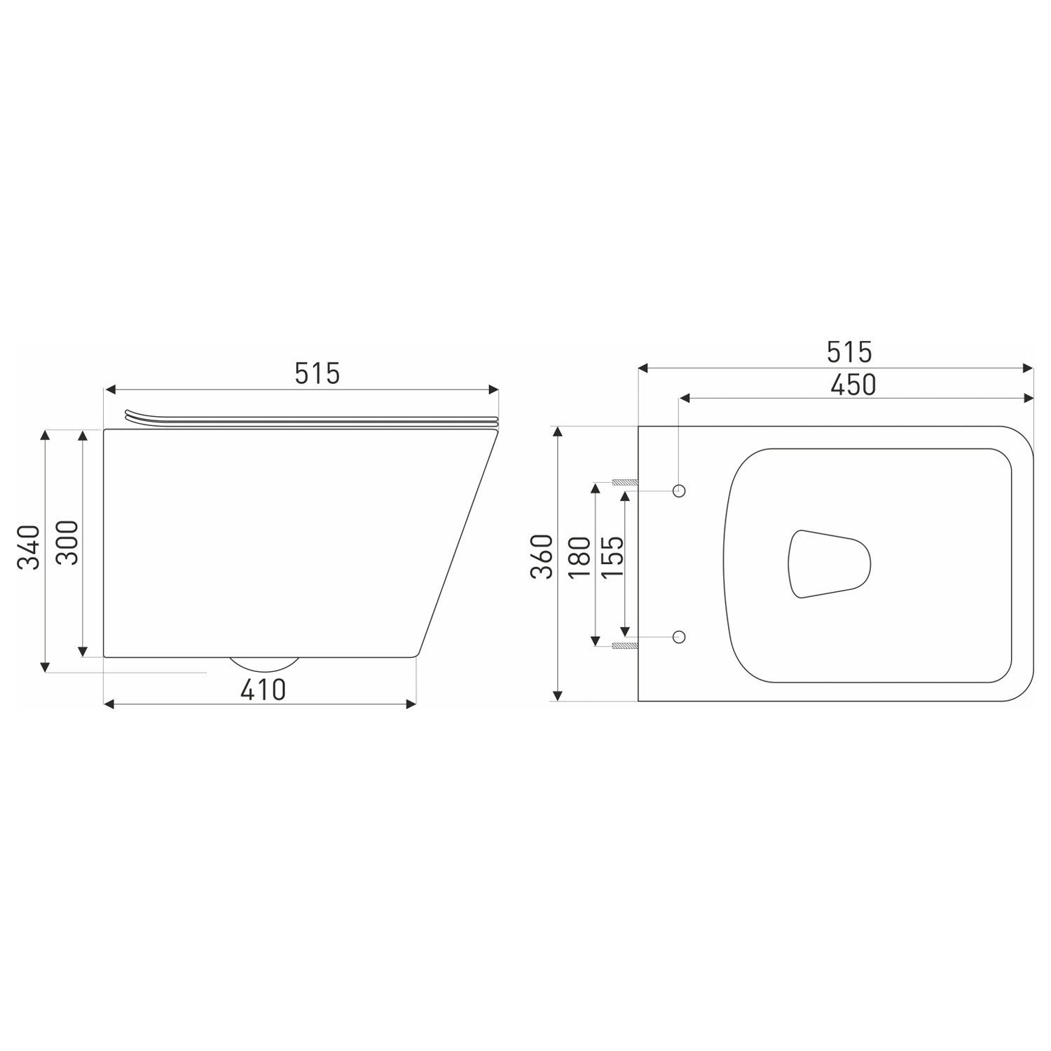 Zestaw podtynkowy WC z miską bezkołnierzową Tinos i przyciskiem Pacific chrom, Kerra - 5
