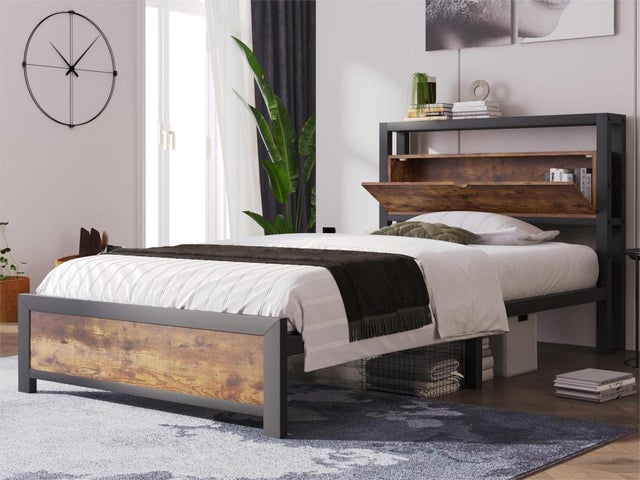 Struttura Letto Singolo In Ferro 100x200 Cm - Altezza 41 Cm, Design Moderno, Facile Montaggio - Foto 12