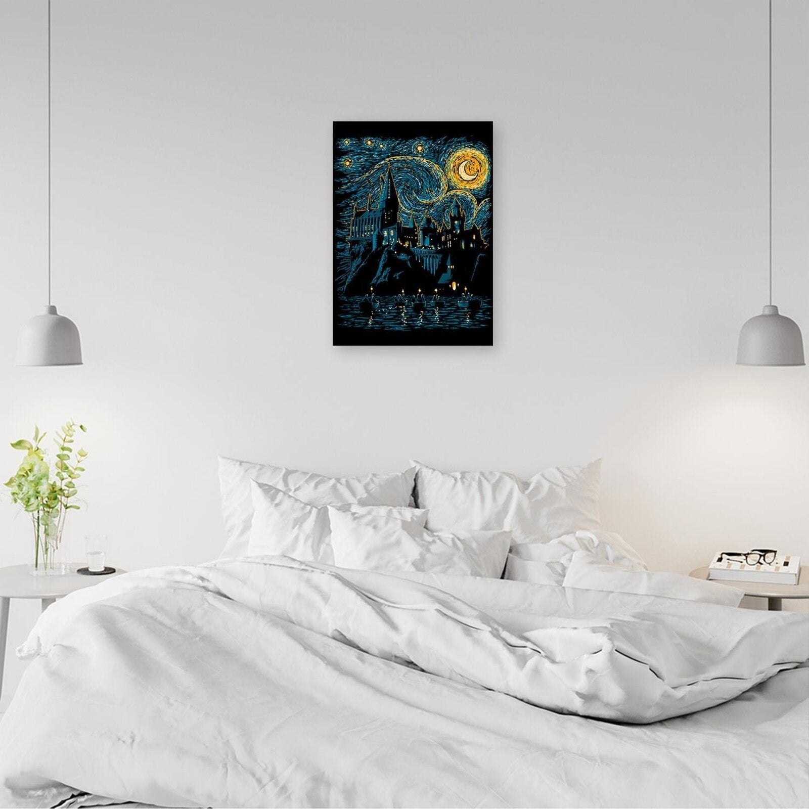 Tableau Harry Potter Poudlard dans le style de Van Gogh - 60 x 90 cm - 4