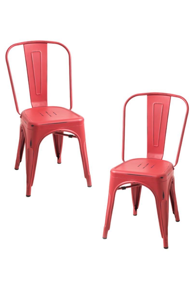 Pack 2 Cadeiras Torix Vintage - Vermelho vintage - 2