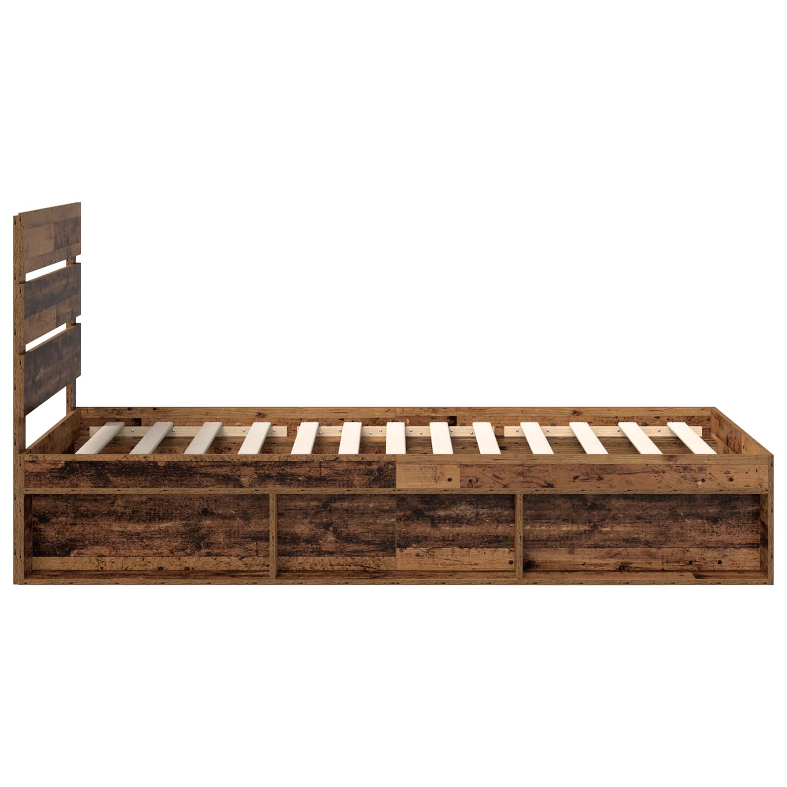 Cadre de lit bois ancien 75 x 190 cm en bois de pin massif - 8