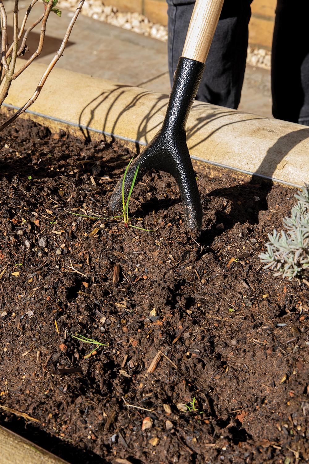 Binette Hollandaise Roughneck à Bord Tranchant 150 X 1500 Mm - Outil De Jardinage Robuste Noir/Jaune Pour Désherber Et Cultiver