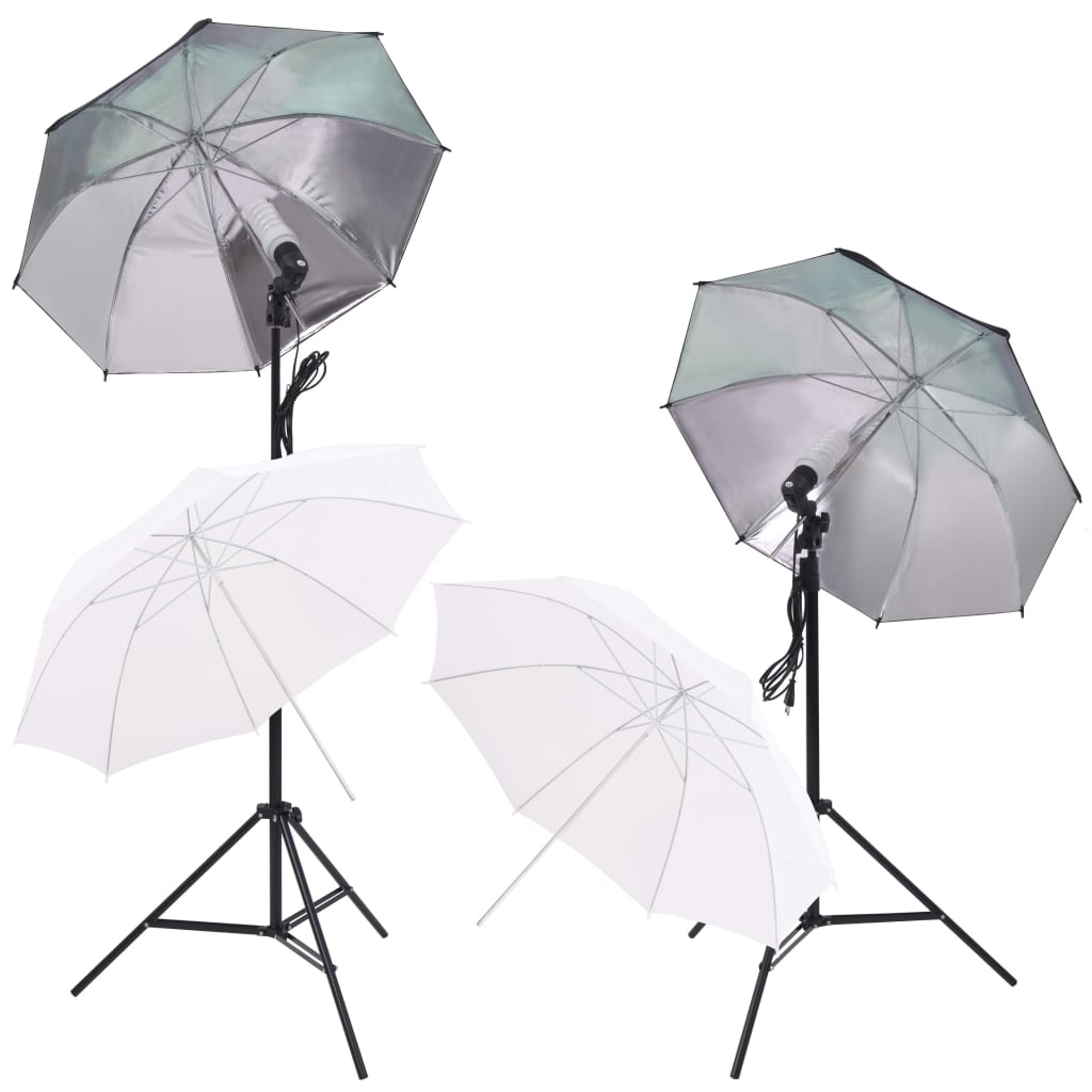Kit estudio fotográfico softbox, sombrillas, fondo y reflector cfw24253