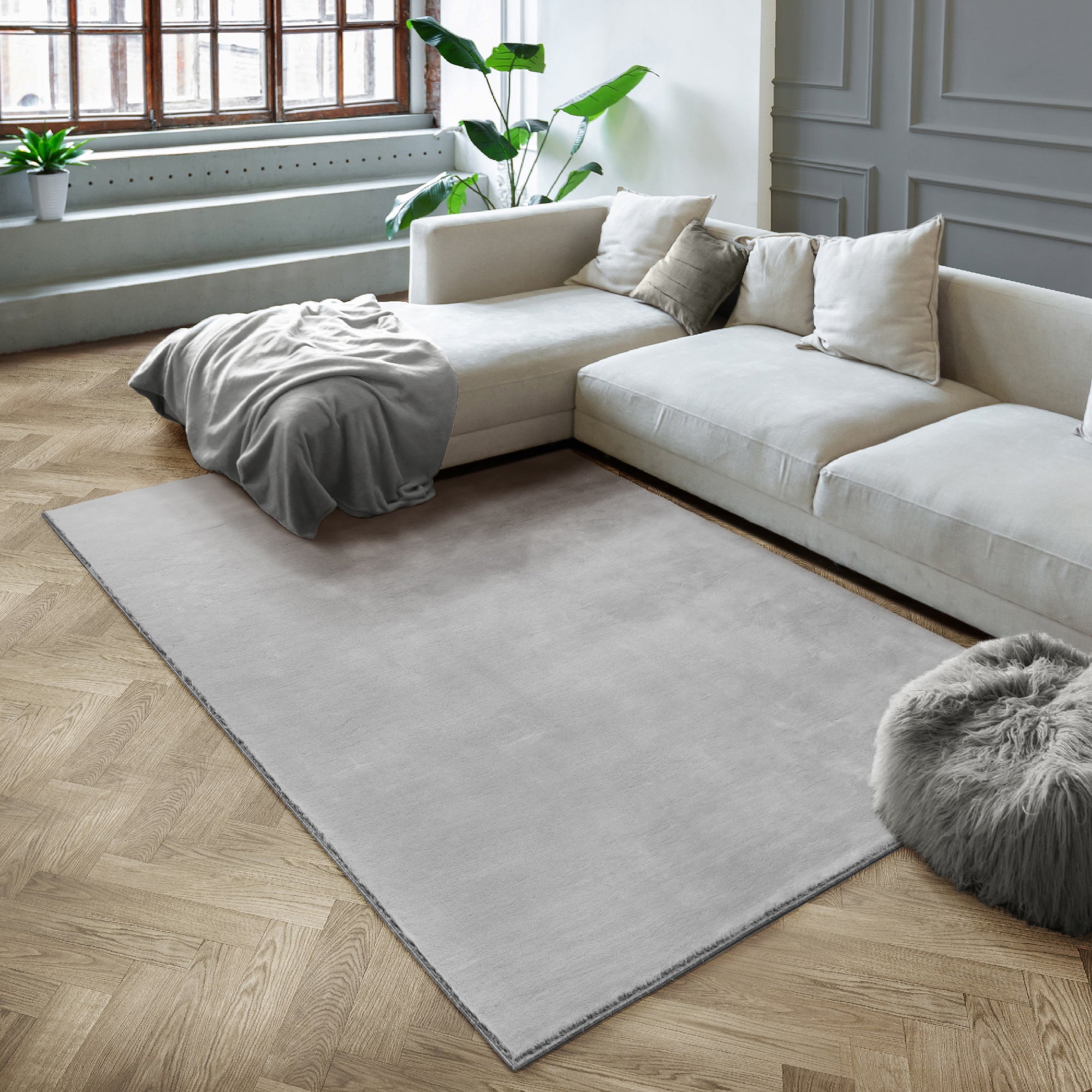 Tapis De Salon Marbre Dégradé Blanc Gris, Tapis Moquette De Chambre À