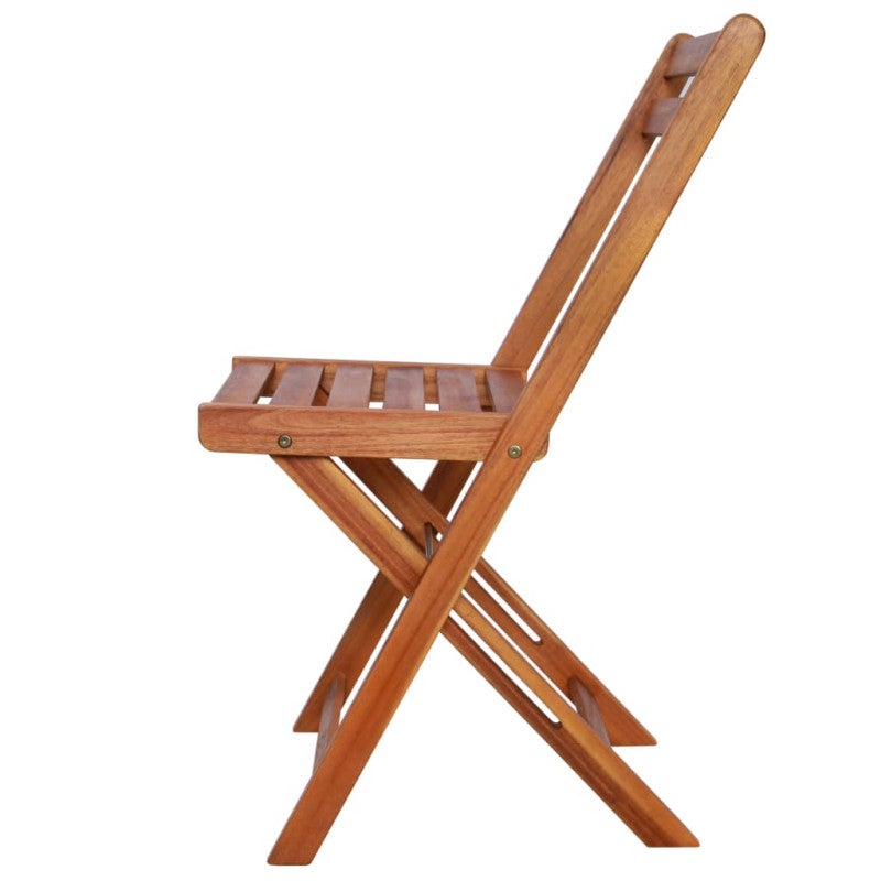 Lot de 2 Chaise de jardin pliable sans coussin vidaXL en Bois Beige - 4