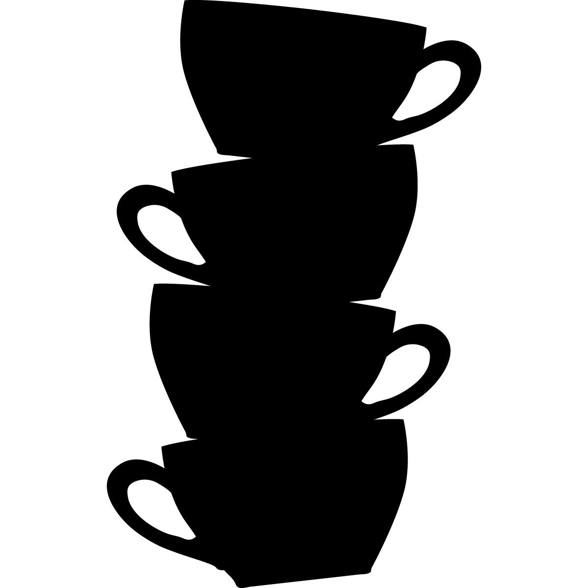 Adesivo tazze torre - Sticker adesivo - adesivi murali - 35x55cm - 2