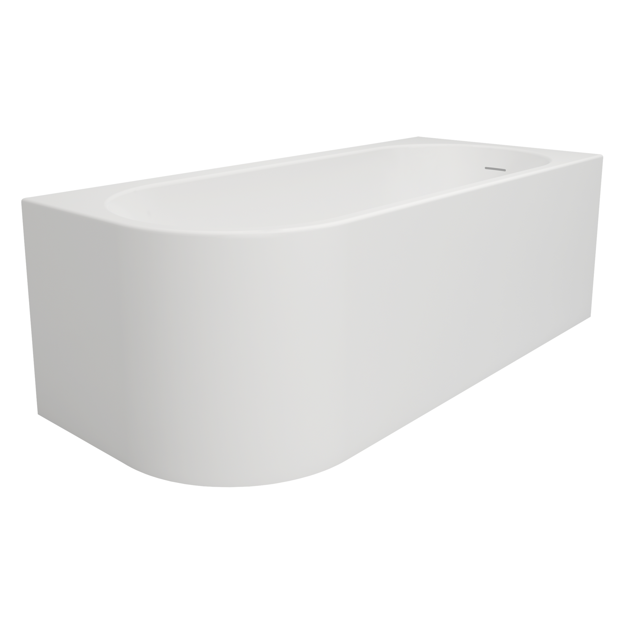 METROPOLE, Bañera semi-exenta AQUA DERECHA blanco - 170x80cm - 4