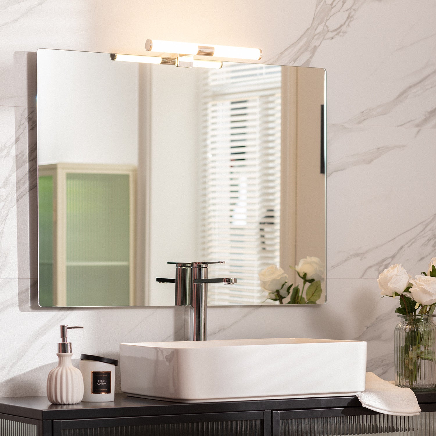 Applique LED Salle de Bain 6W New Bora Bora pour Miroir , 3000K Blanc chaud, ABS,PC, IP44, 450lm - 2
