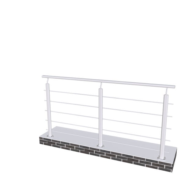 Garde-corps en aluminium 2m intérieur et extérieur fixation à plat