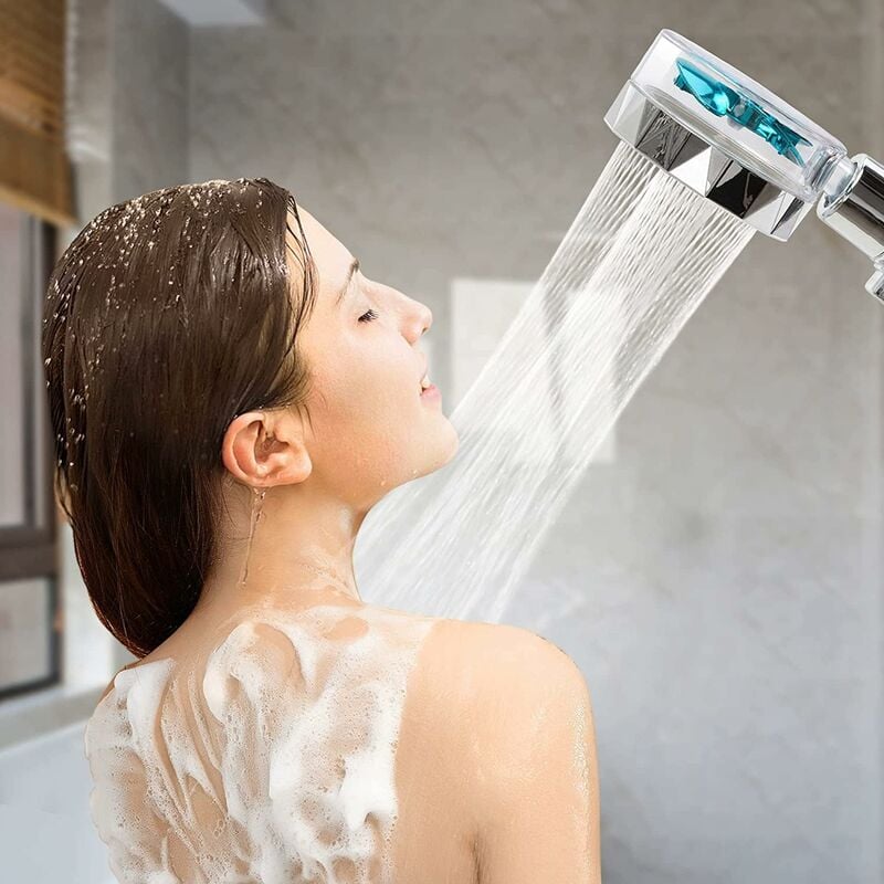Douchette, Pommeau de Douche Anti Calcaire Economie Deau, Pommeau de Douche Helice Haute Pression Filtre à Trois Niveaux Système de Filtrage avec Filt - 5