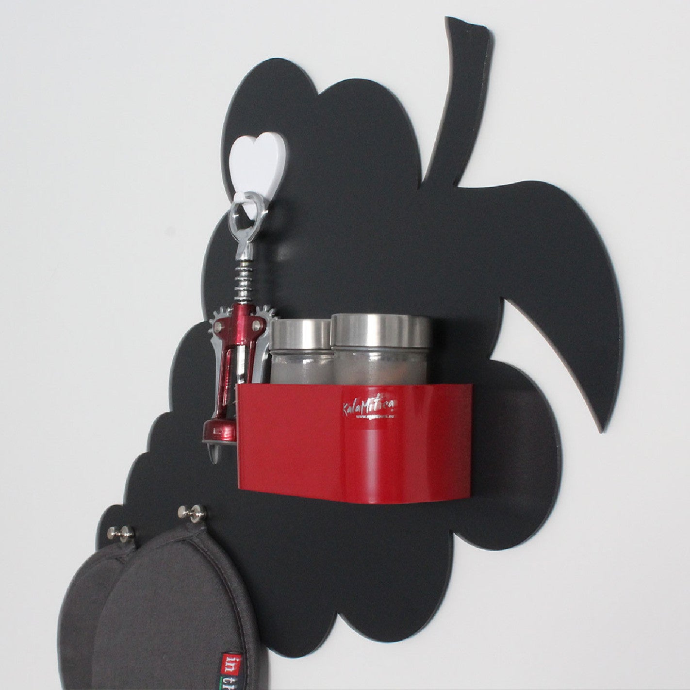 Vaschetta Magnetica KalaMitica 13,8x6,7x5,7 Cm - Portaoggetti Per Lavagne Magnetiche, Rosso - Foto 4