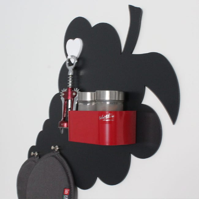 Vaschetta Magnetica KalaMitica 13,8x6,7x5,7 Cm - Portaoggetti Per Lavagne Magnetiche, Rosso - Foto 4