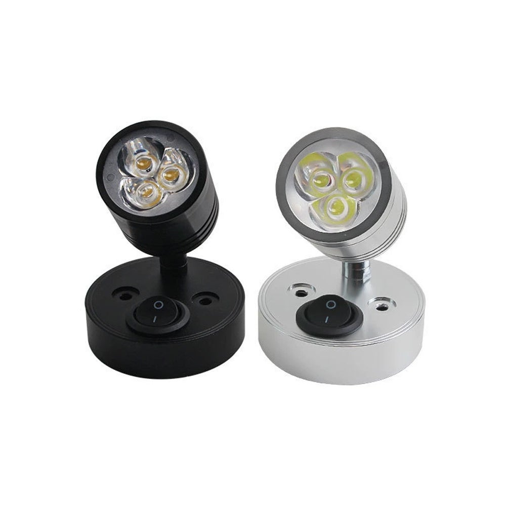 Dwuczęściowe lampki do czytania w pomieszczeniach, wewnętrzne kinkiety LED do kamperów, samochodów i jachtów, reflektory z przełącznikami