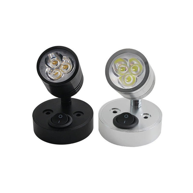 Dwuczęściowe lampki do czytania w pomieszczeniach, wewnętrzne kinkiety LED do kamperów, samochodów i jachtów, reflektory z przełącznikami