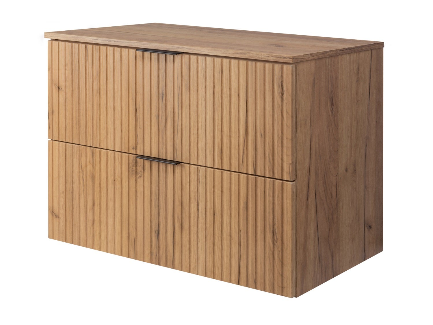 Meuble à suspendre FLOW couleur chêne avec le plan 80 cm - 4