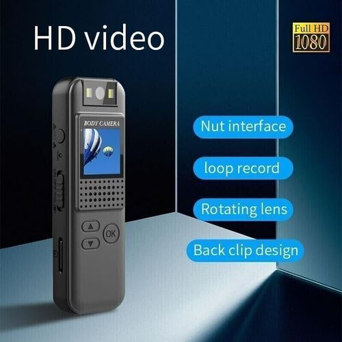 BODYCAM FULL HD MINI TELECAMERA SPIA LCD CON LENTE GIREVOLE