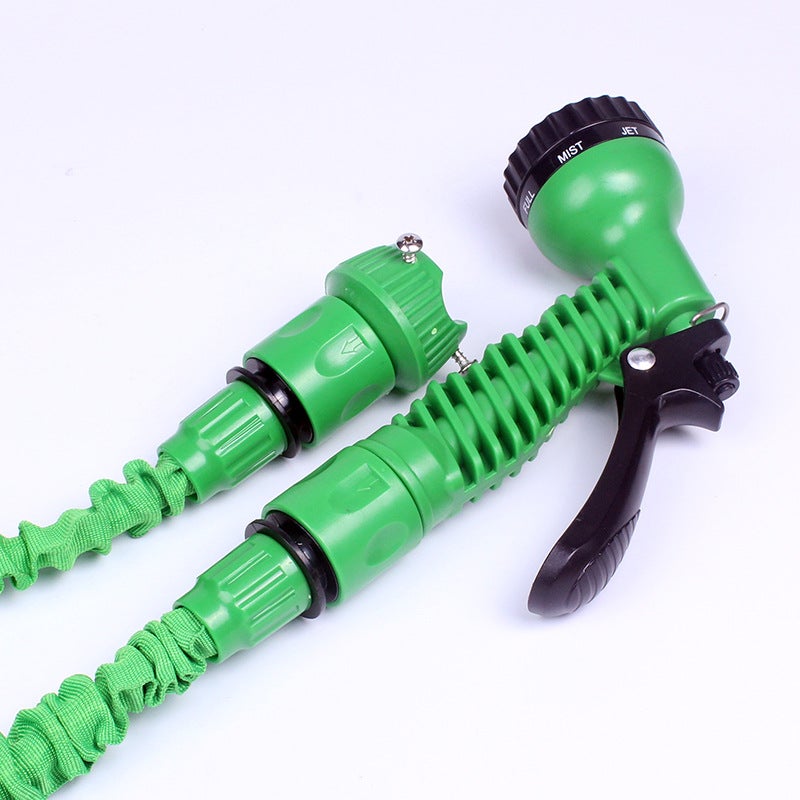 Tuyau D’arrosage Extensible 7.5M/25FT Tuyau d'arrosage Flexible Tuyau Rétractable Raccords avec 7 Fonction Pistolet pour Irrigation (7.5m)vert - 2