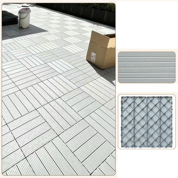 Baldosas para suelo exterior - 11 piezas de plástico resistente - instalación rápida sin pegamento - ideal para jardín y balcón - duraderas