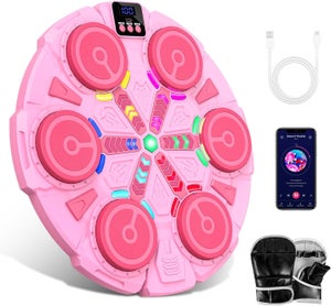 Music Boxing Machine, 9 Modes Cible Boxe Mural Musique avec Gants de Boxe, Comptage Intelligent