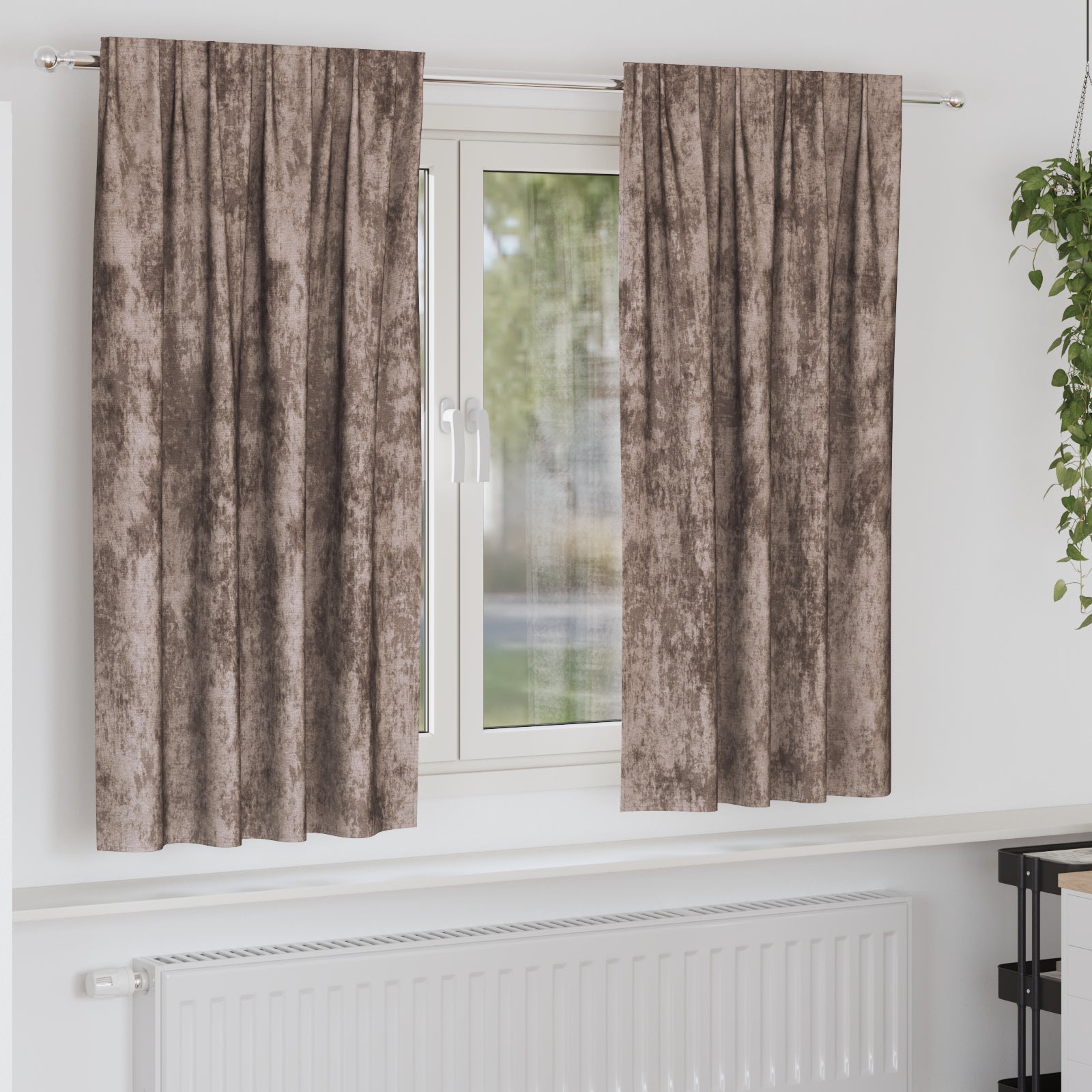 Zasłony z weluru 2 pcs Cappuccino 175 x 140 cm Aksamit vidaXL