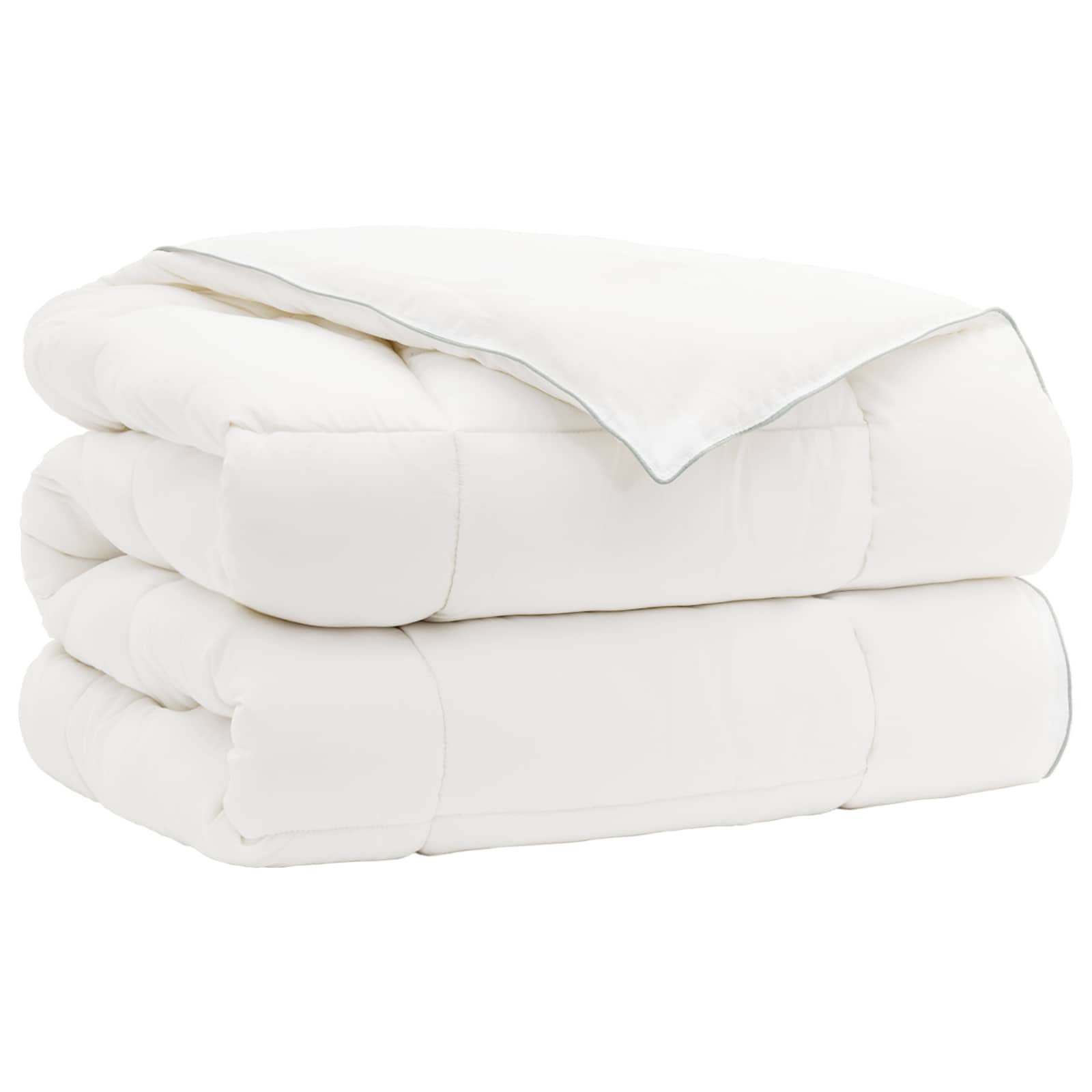 Couette et oreiller - Coton et laine - Blanc - Couette 152x203cm ...