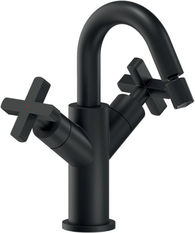 Mitigeur de bidet à double commande en finition noire mate Nobili Lira LR116219/2BM - Vidage clic clac 1