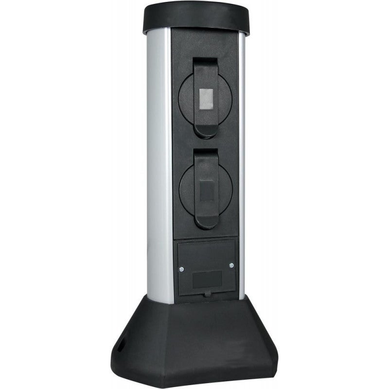 Rev Ritter Presa Elettrica Con Deviatore IP44 – Grigia, Con Protezione Bambini, 10A/250V Per Esterni
