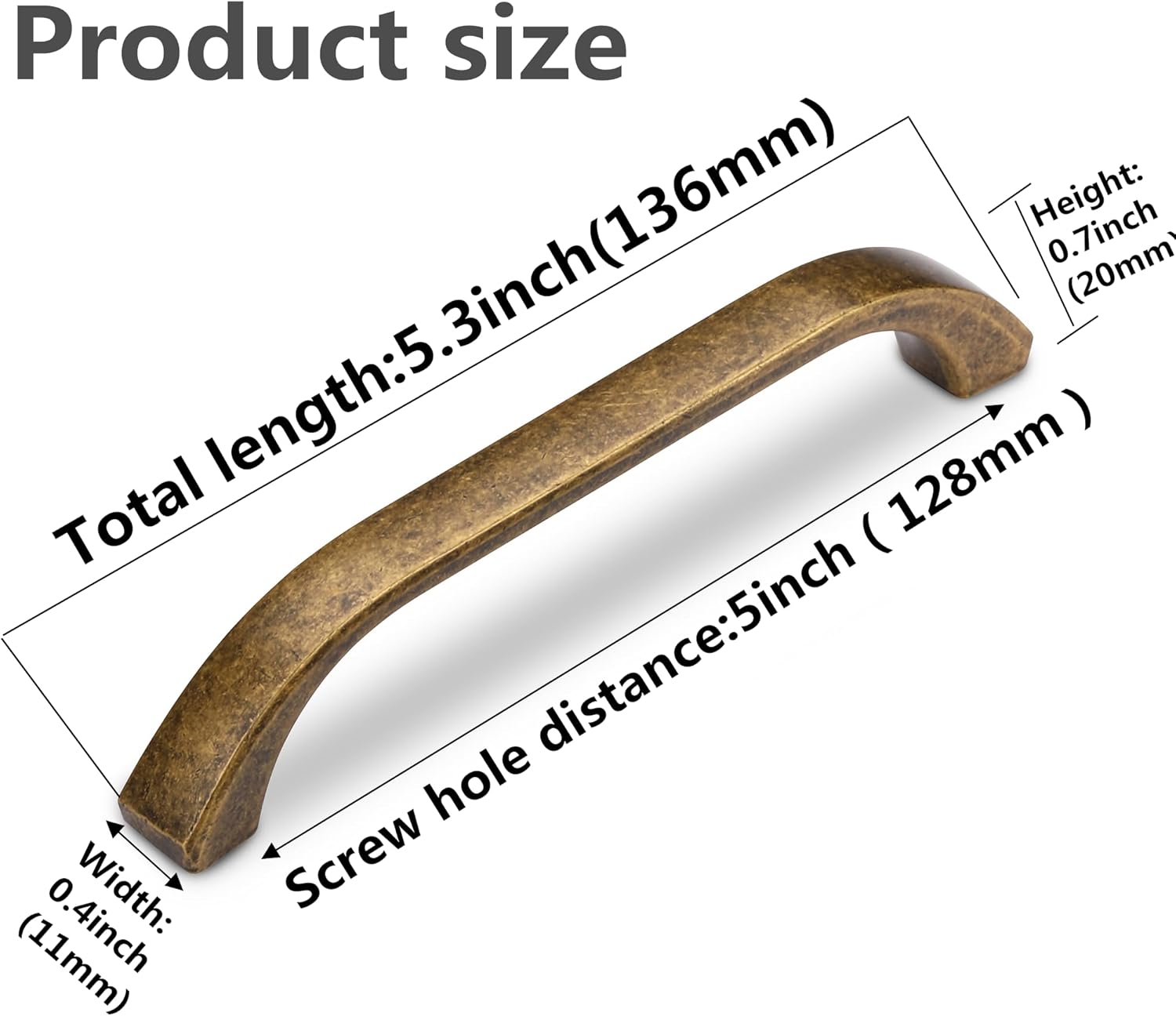 25 Maniglie Vintage Per Mobili - Ferro, 70x30mm, Con Viti