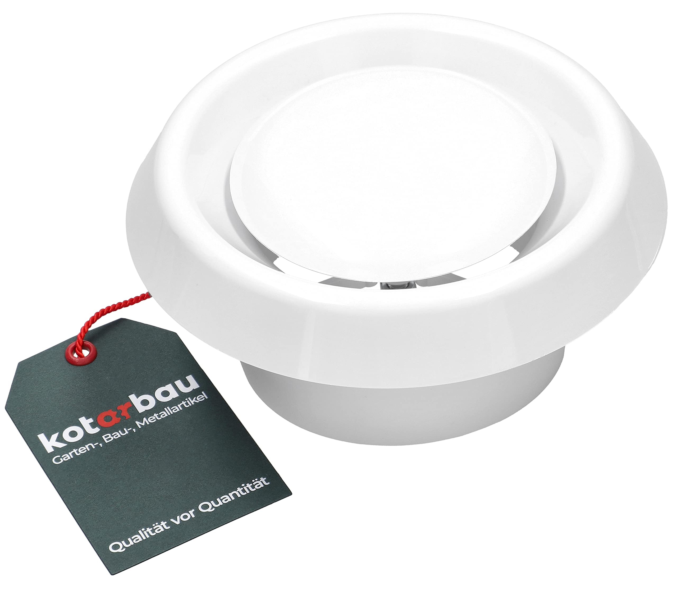 Grille d'Aération Ronde 100 mm Blanche – Anémostat - Diffuseur de ...