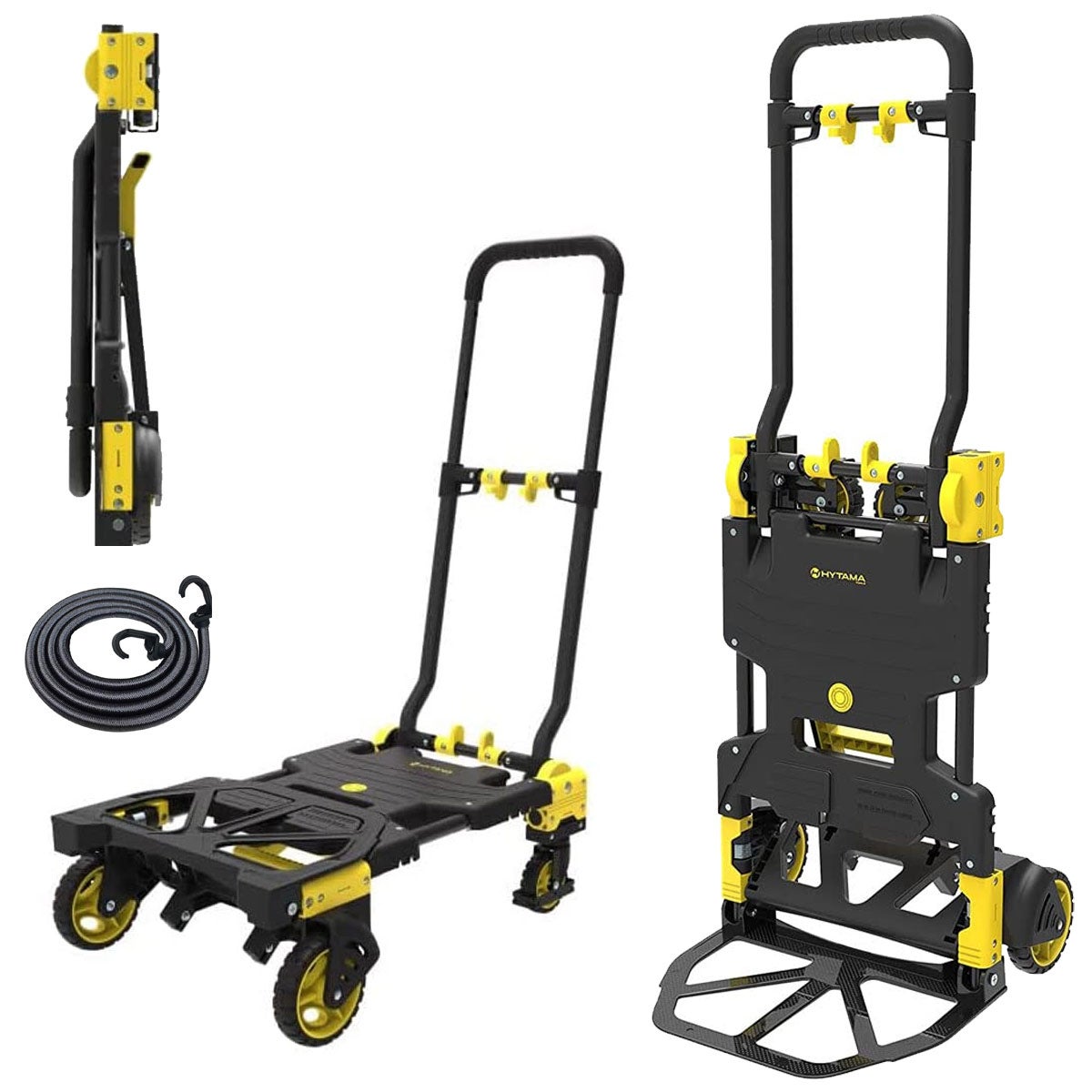 Carrello pieghevole zincato ruote anti foratura 009P-02