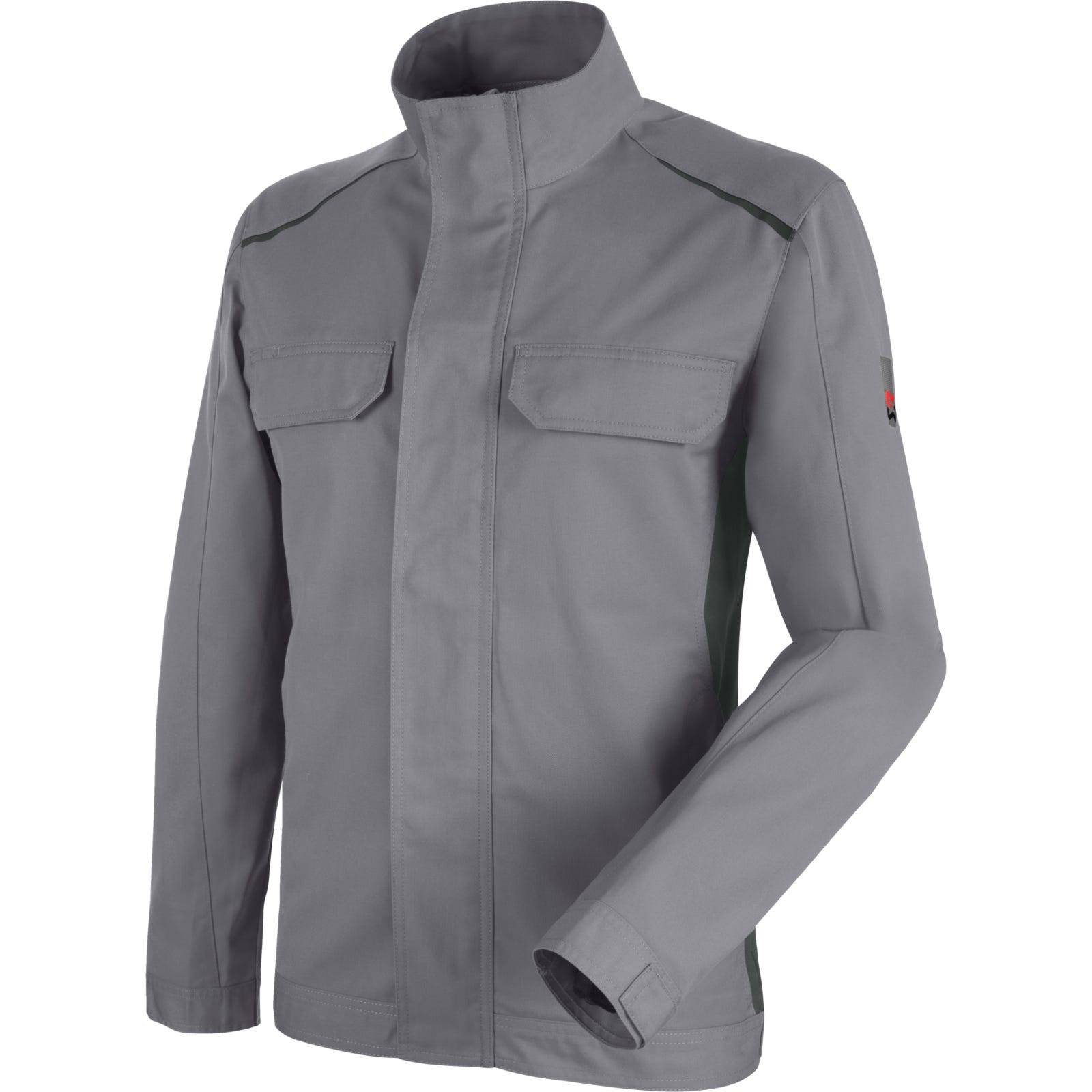 Veste De Travail Würth MODYF En 100% Coton | Grise, Poches Multiples, Col Montant Et Dos Rallongé
