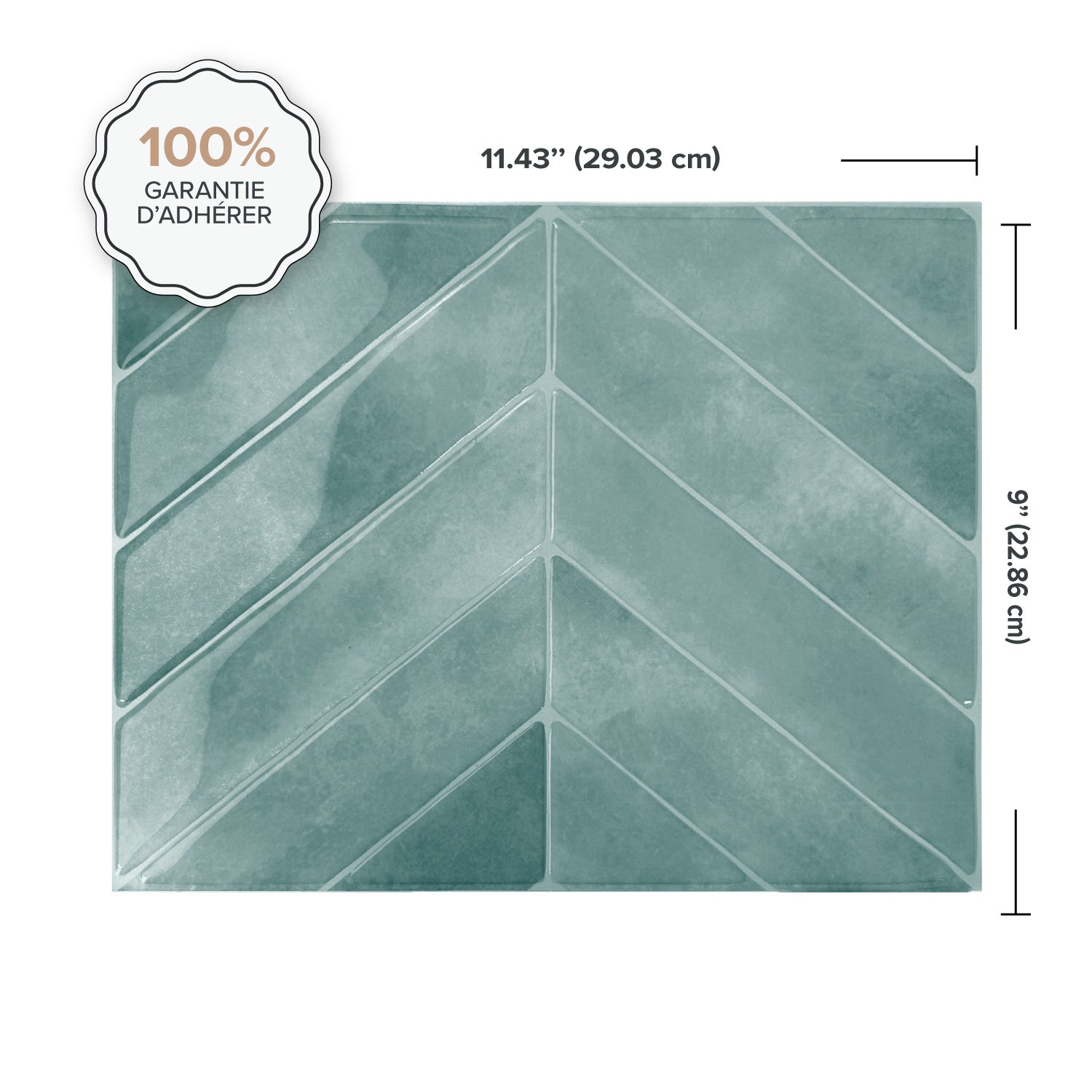 Piastrella Adesiva x4, 29.03x22.86cm - Rivestimento Decorativo Smart Tiles Chevron Taby Paraschizzi Parete Cucina e Bagno - 4