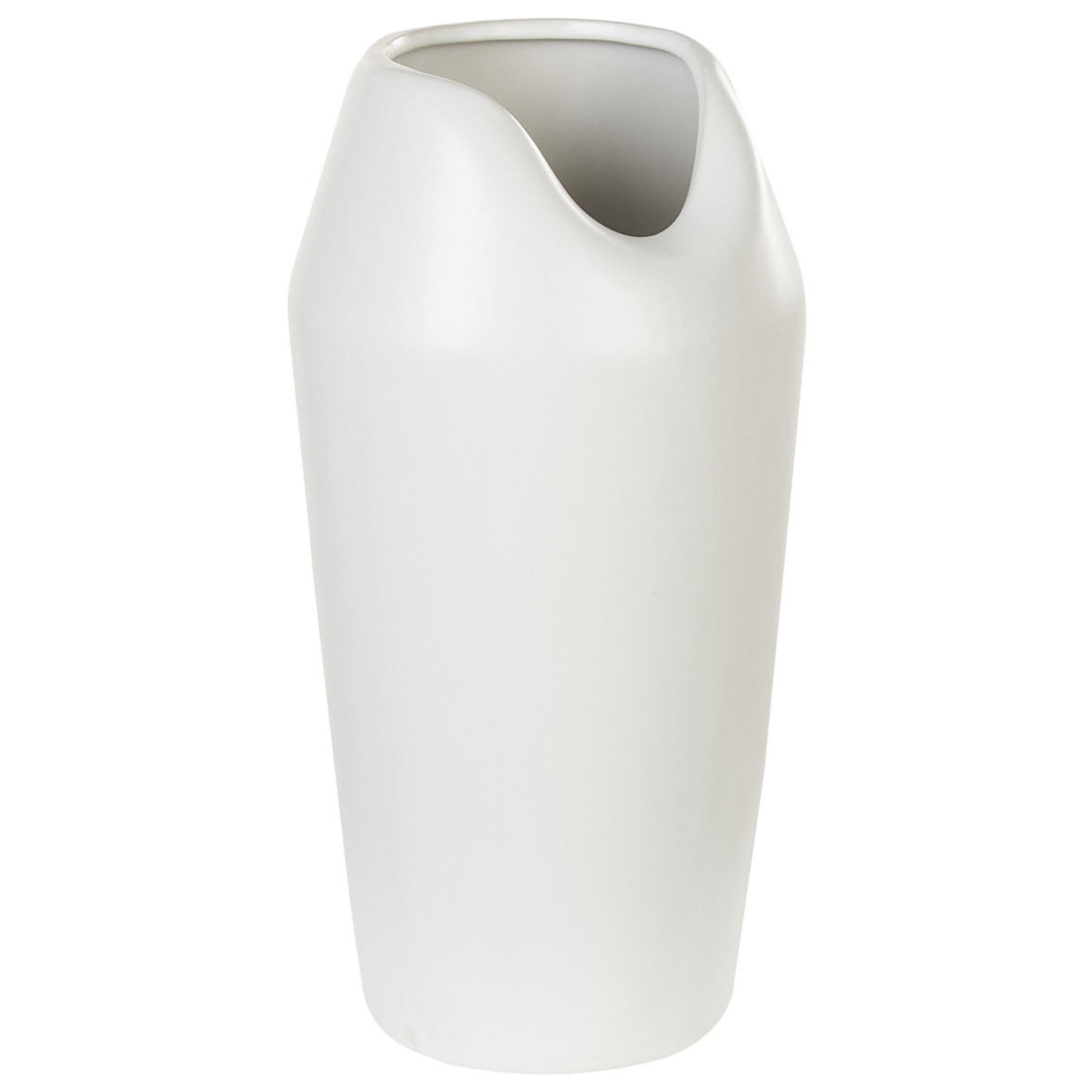 Vază decorativă APAMEA Piatră ceramică 33 cm Alb