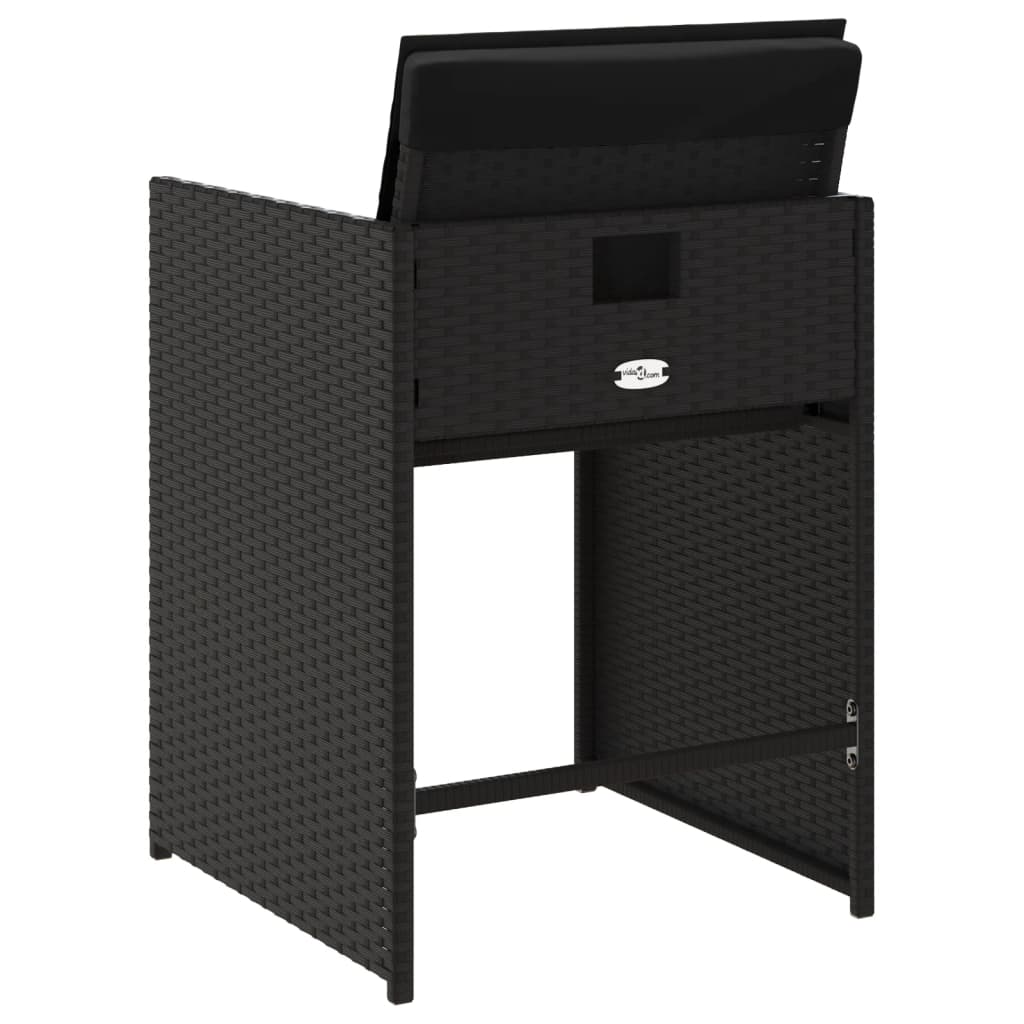 Salon bas de jardin en Rattan synthétique Noir 4 personnes - 7